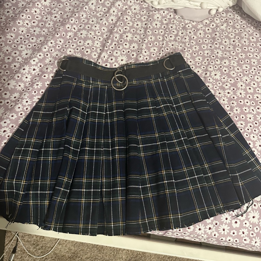 Dolls Kills Plaid Grunge Pleated Skirt